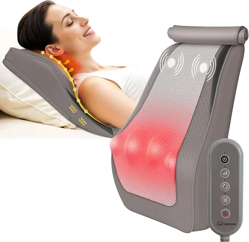 Miniatura 10 de Snailax Masajeador de cuello con calor, masajeador de espalda Shiatsu 4D para aliviar el dolor de tejido profundo, amasar, calentar y vibración
