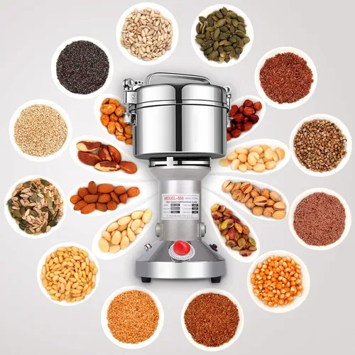 Miniatura 8 de LEJIEYIN Molinillo Eléctrico de Hierbas 550g De Alta Velocidad De Acero Inoxidable Molinillo De Especias Y Harina Molinillo De Polvo Para Alimentos
