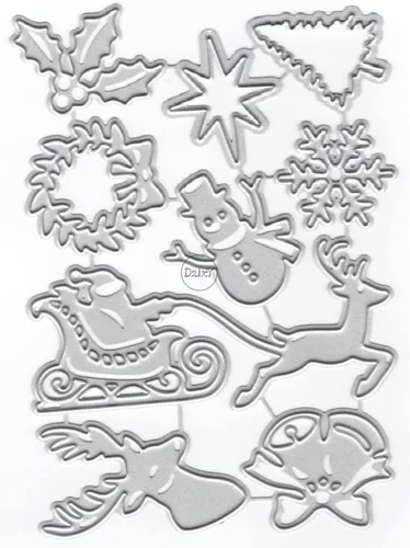 Miniatura 30 de DzIxY Hermosos troqueles de corte de metal con estrellas de árbol de Navidad para hacer tarjetas, juegos de troqueles de papel para grabar, álbum