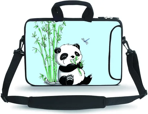 Miniatura 3 de Bolsa bandolera para portátil HYUTOTA de 11 a 15.6 pulgadas para Laptop/Chromebook/Ultrabook Notebook PC, Acuarela (Abstract Watercolor)