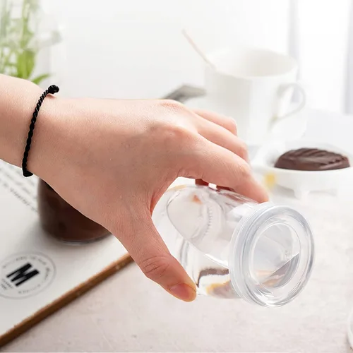 Miniatura 7 de Mini tarro de vidrio de 5.3 onzas / 7 onzas con tapa para pudín, yogur, caviar, hierbas, gelatina, mermeladas, miel, especias – Paquete de 4