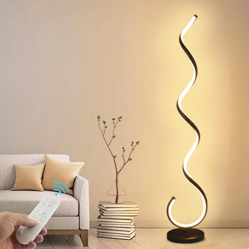Miniatura 10 de Lámpara de Pie LED Espiral, 40W Lámparas de Pie Regulables para Sala de Estar con Control Remoto, Colores y Brillo Ajustables sin Escalones Lámpara