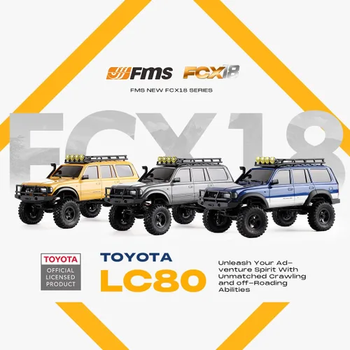 Miniatura 2 de BEEZRC FMS RC Crawler 1/18 FCX18 Land Cruiser LC80 RTR Toyota con licencia 4WD RC Rock Truck 2.4Ghz 900mAh Hobby Grade RC Modelo de automóvil Mini