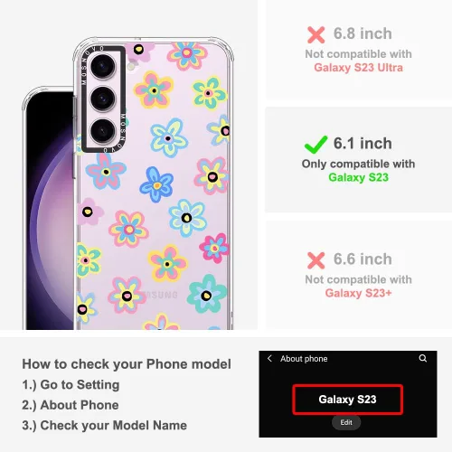 Miniatura 2 de MOSNOVO Funda para celular Samsung Galaxy S23, con protección Buffertech contra caídas de grado militar (6.6 pies), no se descascara, de poliuretano