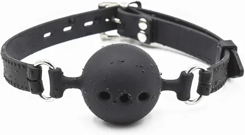 Miniatura 7 de CLROY® Juguetes de cuero para bondage, mordaza de boca abierta de piel sintética con barra de silicona, restricciones de bondage, mordida, juguetes
