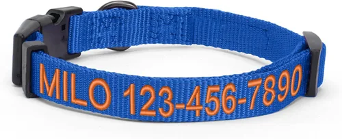 Miniatura 22 de Collar para mascotas Pawtitas, de 6 pies, suave, ajustable, color sólido, de nailon. El collar y arnés a juego para perros y cachorros, se venden