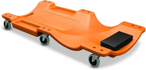 Miniatura 15 de Auto Dynasty Tablilla rodante de 40 pulgadas para reparación mecánica automotriz en el garaje, de perfil bajo, con luz LED y reposacabezas Negro