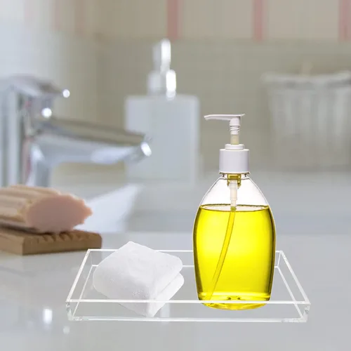 Miniatura 7 de Bandeja de acrílico Bigfety para organizar, bandejas de baño transparentes para mostrador, escritorio, cómoda
