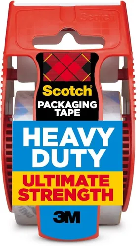 Scotch Cinta de embalaje de alta resistencia, transparente, suministros de envío y embalaje, 1.88 pulgadas x 27.7 yardas, 1 rollo de cinta con