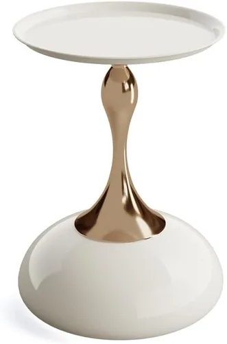 Miniatura 5 de Mesa auxiliar redonda pequeña de metal de lujo para espacios pequeños, mesa de Martini moderna, mesa decorativa para bebidas, mesa de café, mesita
