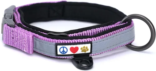 Miniatura 14 de Pawtitas Cuello ajustable reflectante para perro, Collar para perro acolchado, Negro