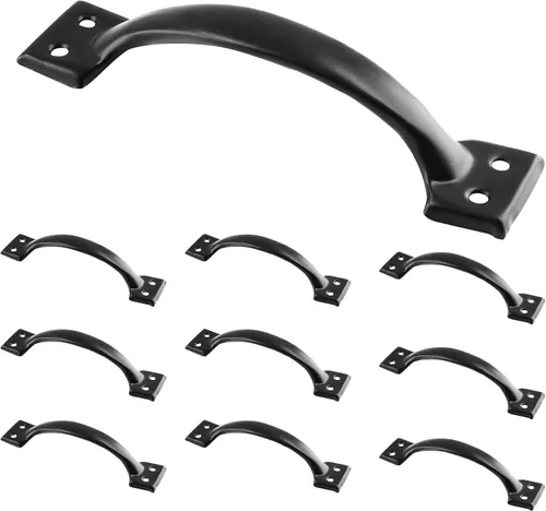 20 manijas de metal de 4 pulgadas para puerta, manijas de arco grandes, manijas de puerta de granero vintage para muebles, armarios, cocina, cajón,