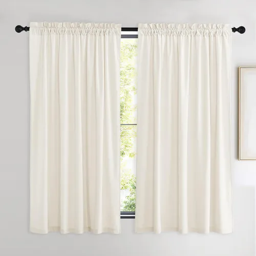Miniatura 109 de NICETOWN Cortinas opacas de terciopelo extralargas negras de 120 pulgadas de largo para telón de fondo, cortinas de terciopelo con aislamiento Serie