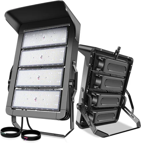 Miniatura 9 de 112500LM Luz de estadio LED atenuable 0-750w súper brillante Luz de inundación LED para arena al aire libre 100-277v 5000k Yoke U Mount IP66