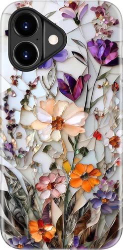 Miniatura 113 de LUHOURI Funda para iPhone 12 Mini, compatible con carga inalámbrica, doble capa, interior de silicona suave + carcasa exterior dura, bonito diseño