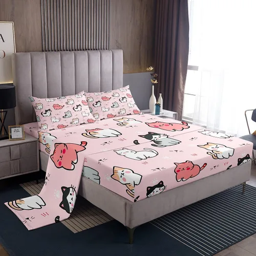 Miniatura 9 de Erosebridal Groovy Flower Sábanas de Cama Fiesta de los 70s Juegos de Sábanas Tamaño Individual Sábanas Florales Arcoíris Juegos de Sábanas y Fundas