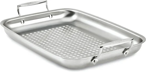 Miniatura 7 de All-Clad Juego de asador antiadherente para exteriores, 15 x 11 pulgadas, apto para horno y parrilla de 500 F, ollas y sartenes, utensilios