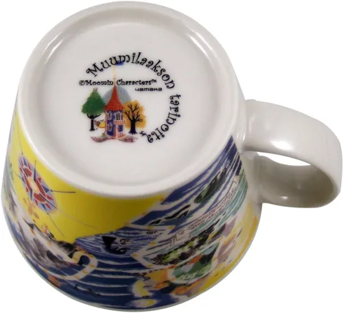 Miniatura 6 de Taza de sopa con diseño del mapa del Valle de Moomin Yamaka Japón