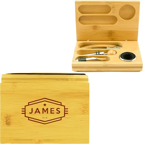 Miniatura 2 de Juego de herramientas de vino personalizado de 4 piezas - Cadete