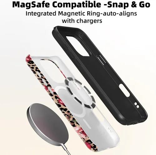 Miniatura 5 de Lumen - Funda para iPhone 16e / iPhone 17e, compatible con Magsafe, funda rígida con protección de cámara para mujeres y niñas, estampado