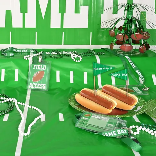Miniatura 3 de Beistle 100 selecciones de comida de fútbol de 2.5 pulgadas para aperitivos y aperitivos, decoraciones de campo deportivo, suministros de fiesta