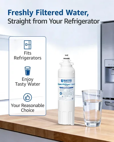 Miniatura 5 de Waterspecialist ADQ73613401 Filtro de agua para refrigerador, repuesto para LG® LT800P®-6 meses/200 galones, ADQ73613408, ADQ73613402, ADQ75795104