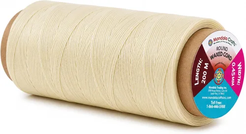 Miniatura 19 de Mandala Crafts Hilo encerado plano de 24 colores surtidos para costura de cuero, 55 x 24 yardas, hilo de poliéster 150D 0.031 in para cueros