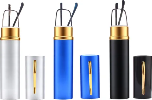 Miniatura 7 de touk Small Portable Reading Glasses Anti Blue Light UV, Compact Slim Pocket Readers with Mini Pen Clip Tube Case 2 Pairs