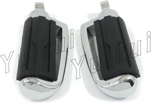 Miniatura 28 de Cromado o negro motocicleta Premium universal trasero pie clavija para pasajero con adaptadores de montaje macho para Honda VTX 1300 C/R/S/T Estilo2