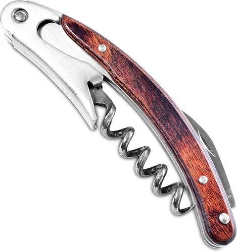 Miniatura 9 de Seki Japan CRESCENT - Cuchillo profesional de camarero con sacacorchos, botellas de vino sumiller y abridor de cerveza, cuerpo de acero inoxidable