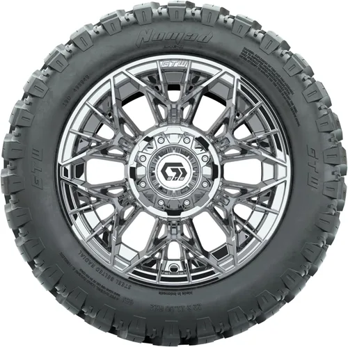 Miniatura 3 de GTW Juego de ruedas y neumáticos para carrito de golf de 12 pulgadas GTW Stellar Chrome Wheels en neumáticos radiales todo terreno con cinturón