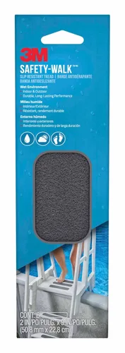Miniatura 5 de 3M Safety-Walk - Banda de rodadura para interiores y exteriores, cinta antideslizante, rollo de 1 pulgada por 180 pulgadas, color gris