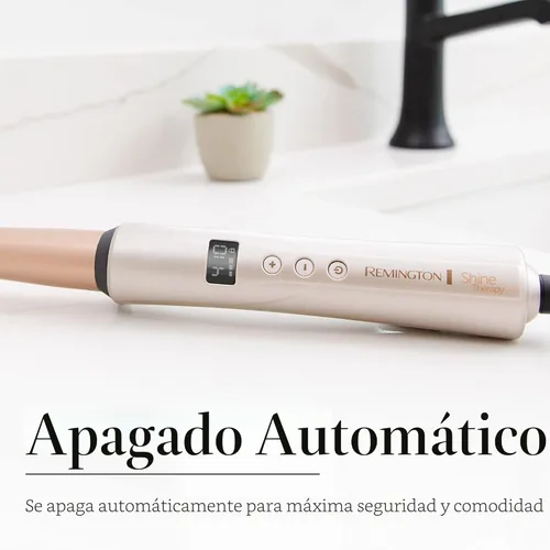 Miniatura 6 de Remington Shine Therapy - Varita rizadora cónica con infusión de aceite de argán y queratina de ½ a 1 pulgada para rizos naturales, incluye guante
