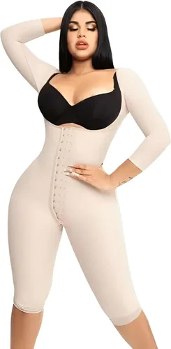 Miniatura 7 de Forma Tu Cuerpo Fajas Colombianas, Fajas hasta la Rodilla, Faja de Cuerpo Completo para Mujer, Faja Completa Para Mujer Beige + diseño de reloj