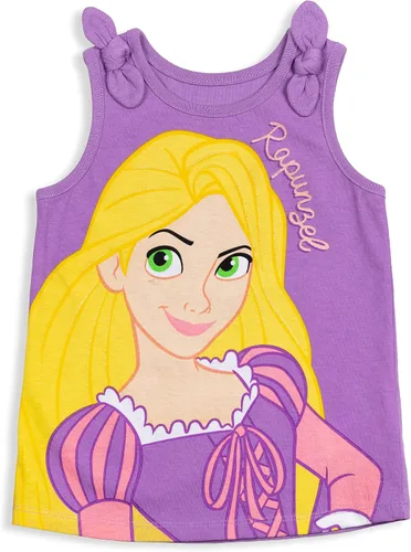 Miniatura 2 de Disney Princess Ariel Moana Jasmine Rapunzel Belle - Camiseta gráfica y pantalones cortos para niñas de bebé a niño pequeño