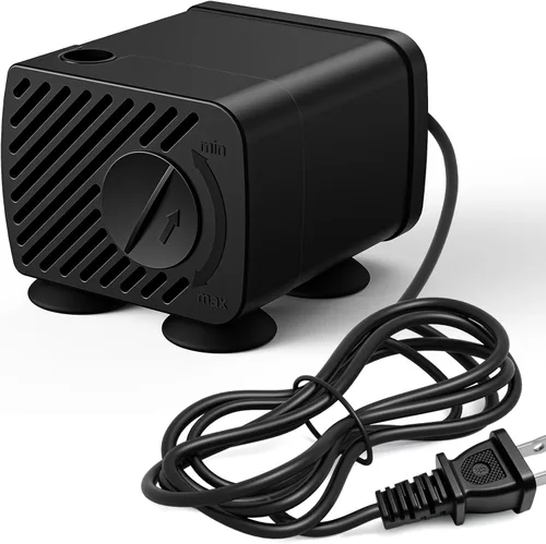 Moonorange Mini bomba de agua sumergible, bomba de agua ultra silenciosa, 300 l/h, para tanque de tortuga, fuentes, acuarios (5 W, 79 GPH)