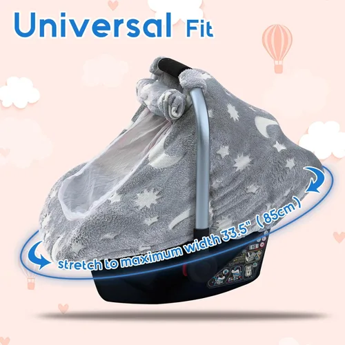Miniatura 5 de Funda de asiento de automóvil para bebé, fundas de asiento de automóvil que brillan en la oscuridad, funda de asiento de automóvil infantil de felpa
