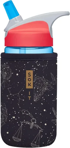 Miniatura 263 de Sok It BotlSok Funda para botella de agua con cubierta de neopreno aislante (Floral abstracto, se ajusta a CamelBak o Nalgene de 12 onzas)