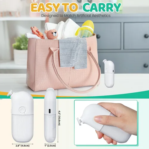 Miniatura 6 de IvyWind Lima eléctrica de uñas para bebé, 7 en 1, recortadora de uñas automática para bebés, recién nacidos, niños y adultos, 2 velocidades, Blanco