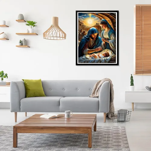 Miniatura 4 de LWZAYS Juegos de pintura de diamantes de Navidad para adultos, kits de arte de diamantes nacidos en Jesús para principiantes, Cristo, pinturas