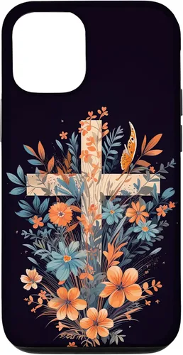Miniatura 28 de Boho Floral Christian Cross Jesus God Wild Flower Women Case for iPhone 16