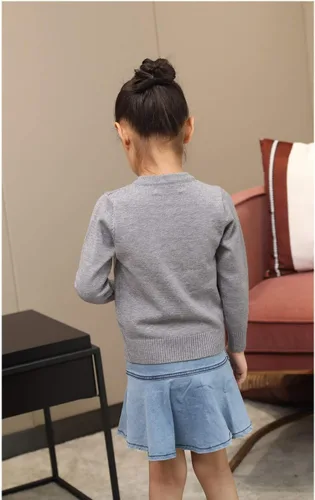 Miniatura 3 de SMILING PINKER cardigan de cuello redondo para niñas
