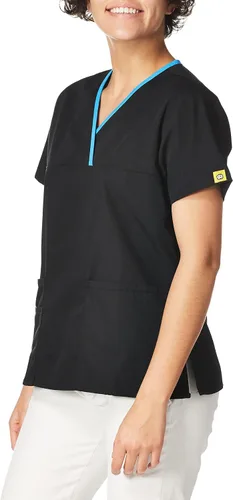 Miniatura 3 de WonderWink Charlie Uniformes médicos de 5 bolsillos, con cuello en Y para mujer