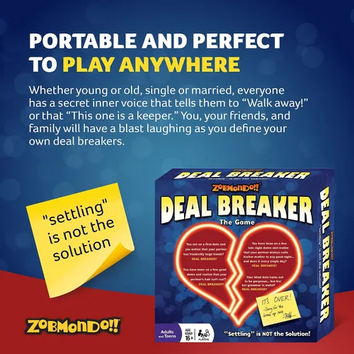 Miniatura 4 de Zobmondo!! Juego de cartas de citas para adultos Deal Breaker para adultos, Juegos para adultos para noche de juegos y noche de cita