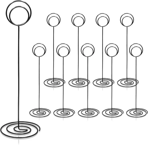Soportes para números de mesa, 10 unidades de 8.75 pulgadas de alto, soportes para tarjetas de mesa para bodas, fiestas, graduaciones, recepciones,
