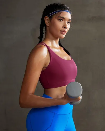 Miniatura 151 de Brasieres deportivos para mujer, con relleno, tipo camiseta sin mangas, sexis, con espalda cruzada, de alto impacto, largos, ideales para practicar