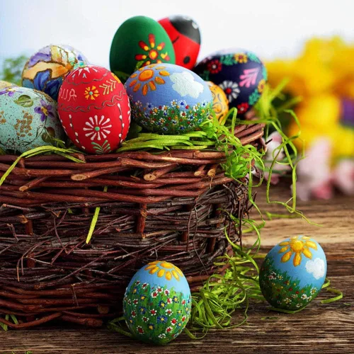Miniatura 7 de Huevos de Pascua SallyFashion falsos, 15 unidades, de madera, sin pintar, juego para manualidades, decoración de cocina, alimento de juguete