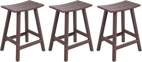 Miniatura 12 de WestinTrends Malibu - Juego de 2 taburetes para sillín para exteriores/patio, 24 alturas, color rojo