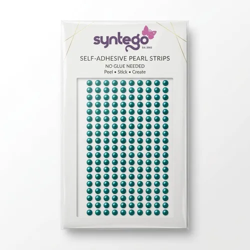 Syntego 200 perlas autoadhesivas de 0.236 pulgadas (0.236 in), calcomanías de perlas con parte trasera plana para manualidades, álbumes de recortes