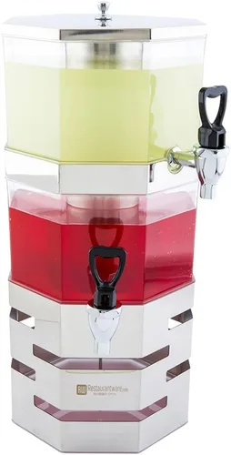 Restaurantware Met Lux - Dispensador de jugo adicional de 5 litros, 1 dispensador de bebidas adicional, dispensador de jugo compatible y base se